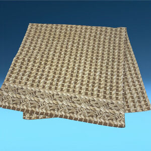 Vintage Martex 1970's Brown Basketweave Woven Printed Pillowcase King Size